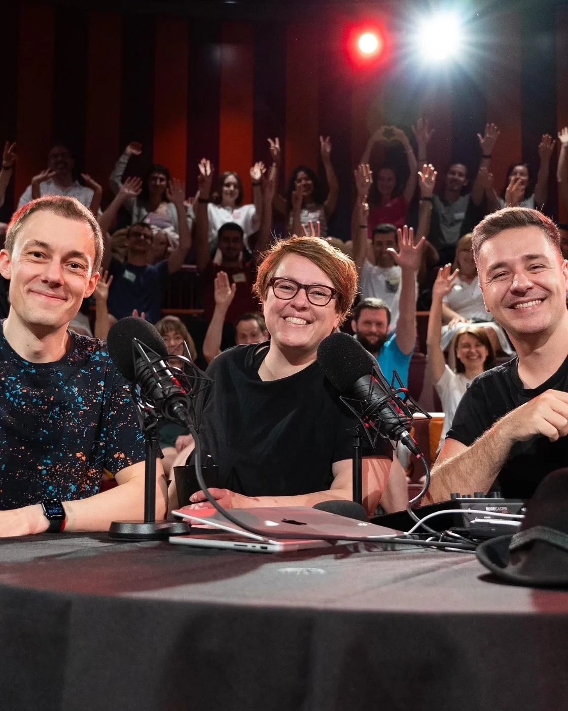 Cari und Mathias beim Live-Podcast